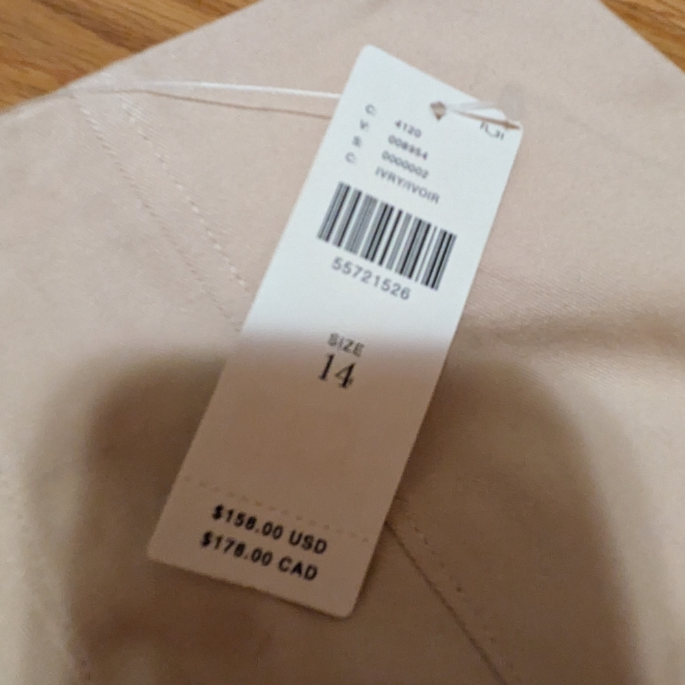 Anthropologie - Adorable Cream Skirt With Orange Embroidery NWT - Size 14 - Picture 7 of 7